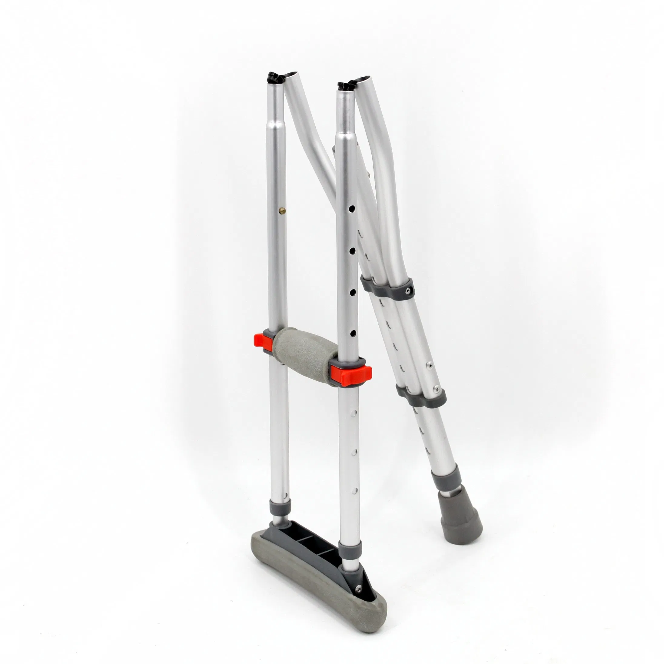 Folding Aluminium Underarm Crutch, Size 3 in 1, Leg and Handle Height Adjustable