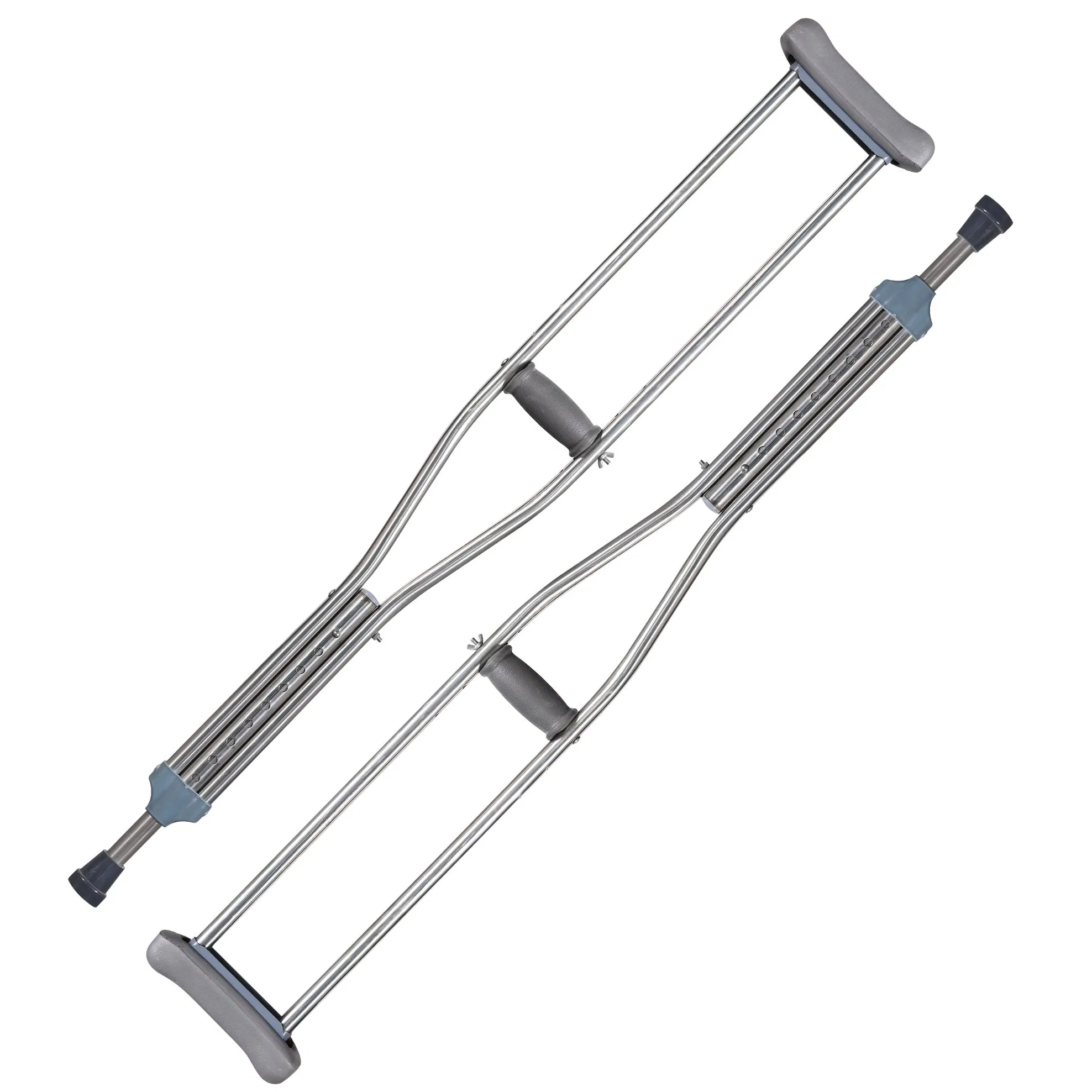 Lightweight Thickened Non-Slip Stainless Steel Underarm Medical Adjustable Underarm Crutch with Comfortable Pad