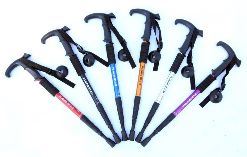 135cm Light Aluminum Telescopic Anti Shock Hiking Pole Walking Sticks Trekking Poles