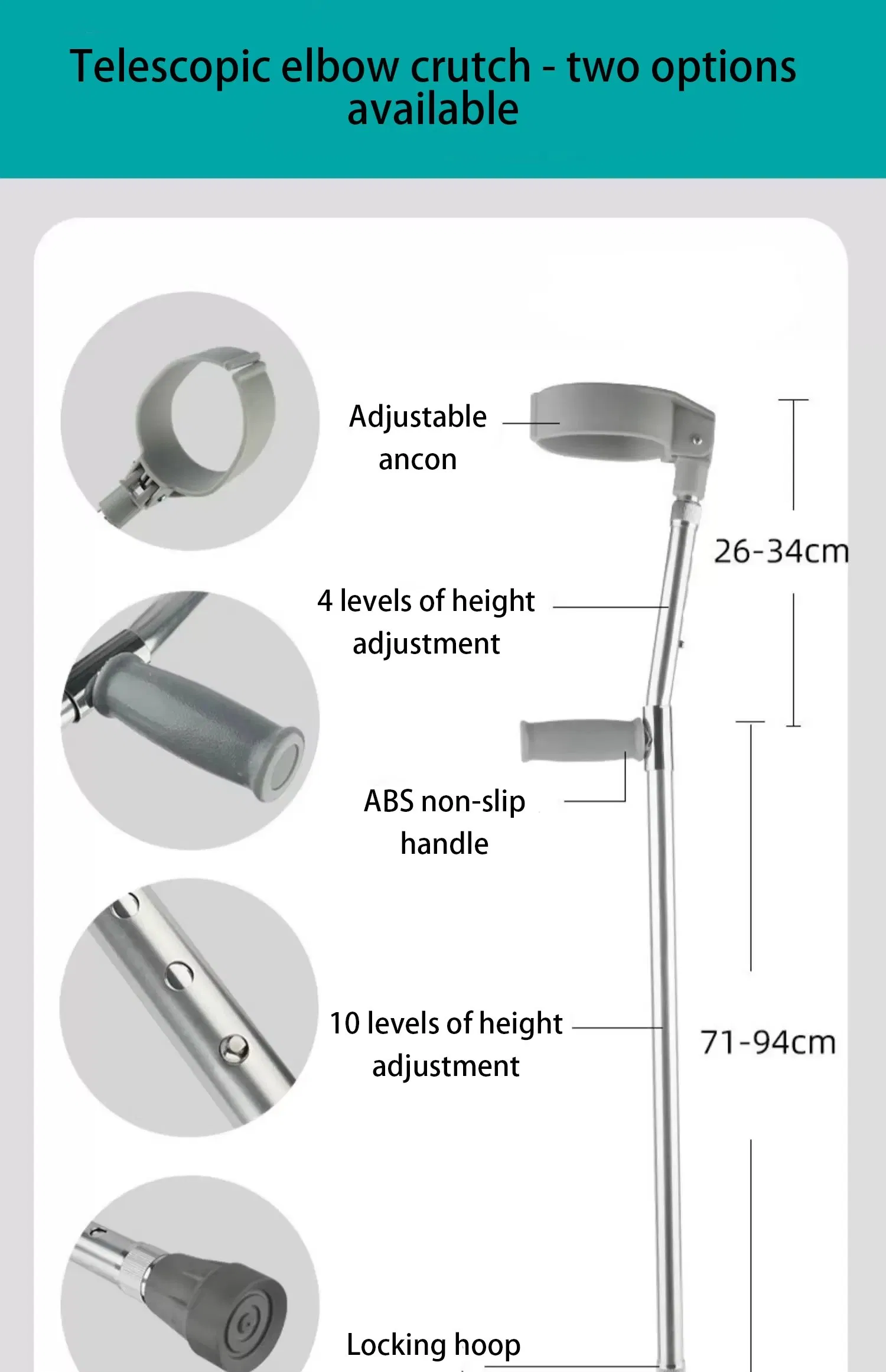 Forearm Crutches Dimensions