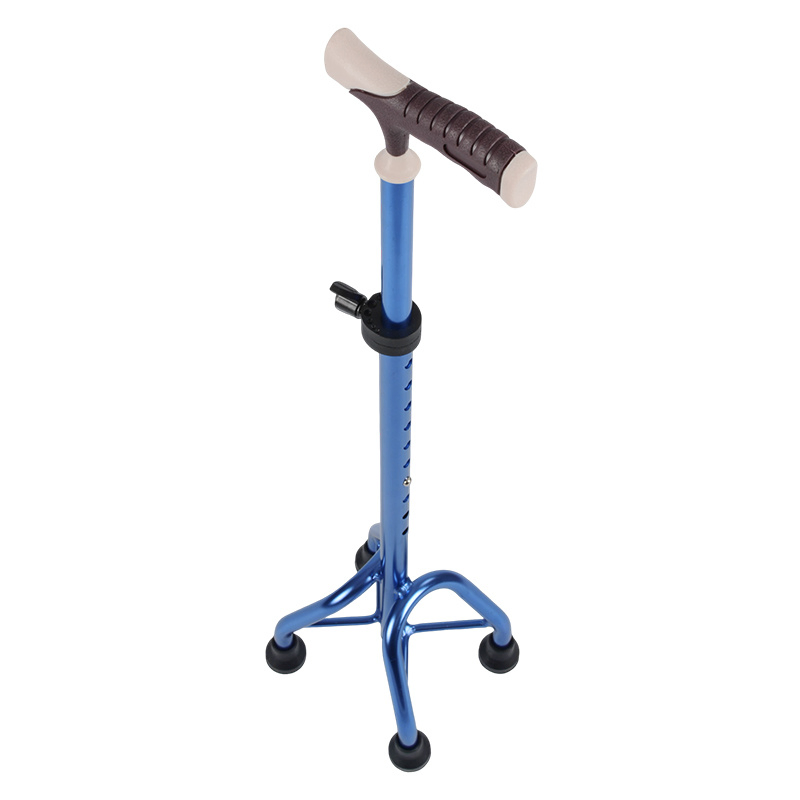 Dinglian Dl-5041 Four-Legged Cane Crutch Lightweight Aluminum Walking Stick Non-Slip Medical Walking Aid