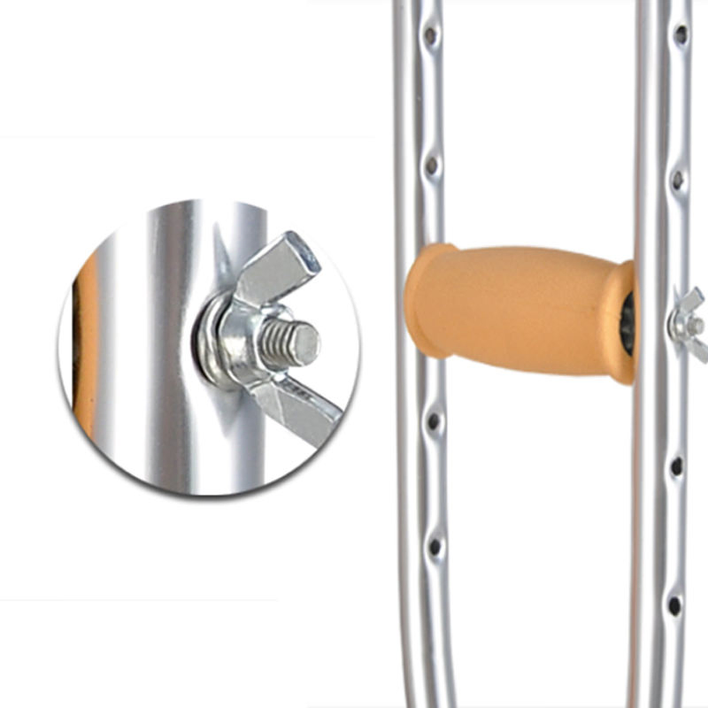 Stainless Steel Crutches Walking Crutch Adjustable Underarm Axillary Crutches