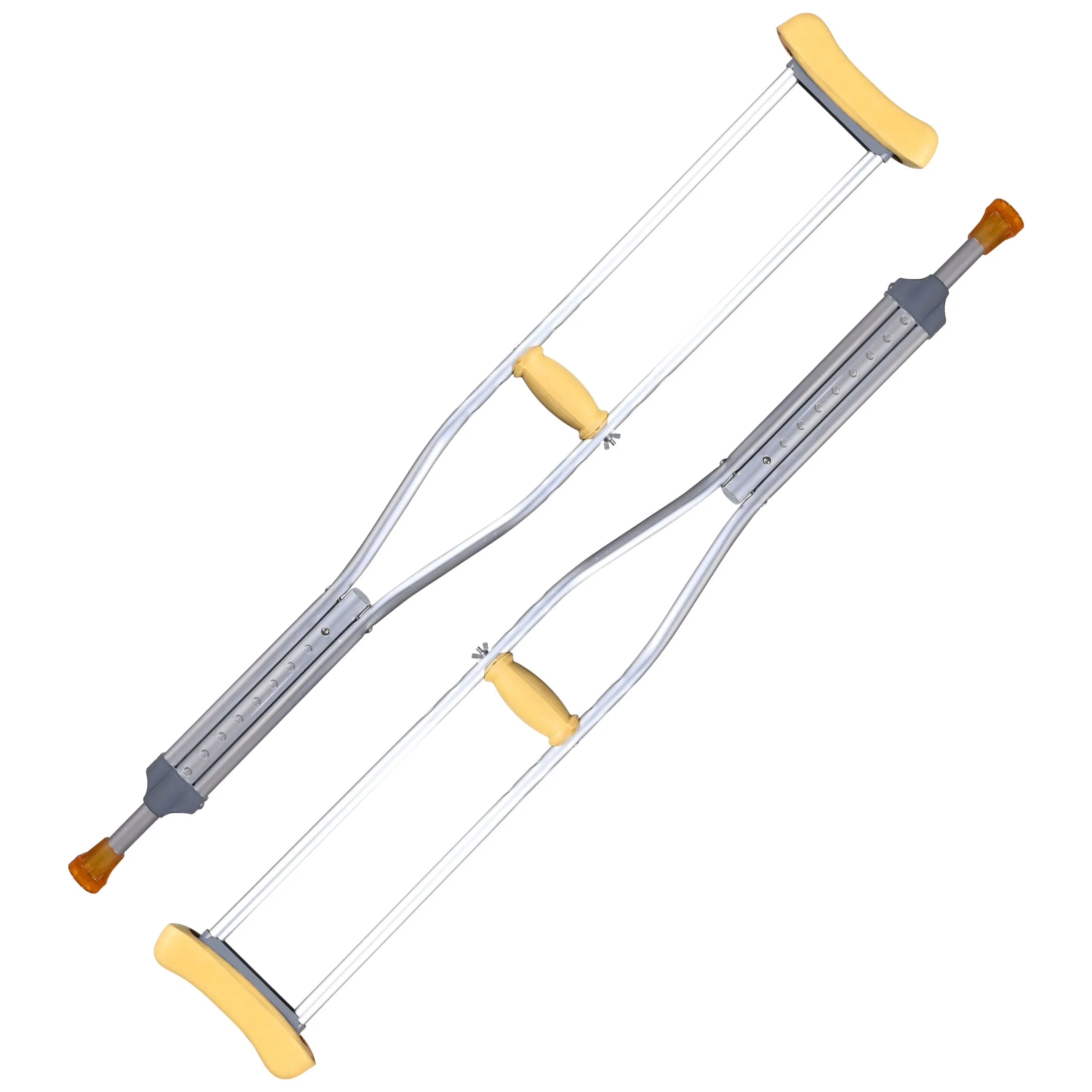 Lightweight Thickened Non-Slip Stainless Steel Underarm Medical Adjustable Underarm Crutch with Comfortable Pad