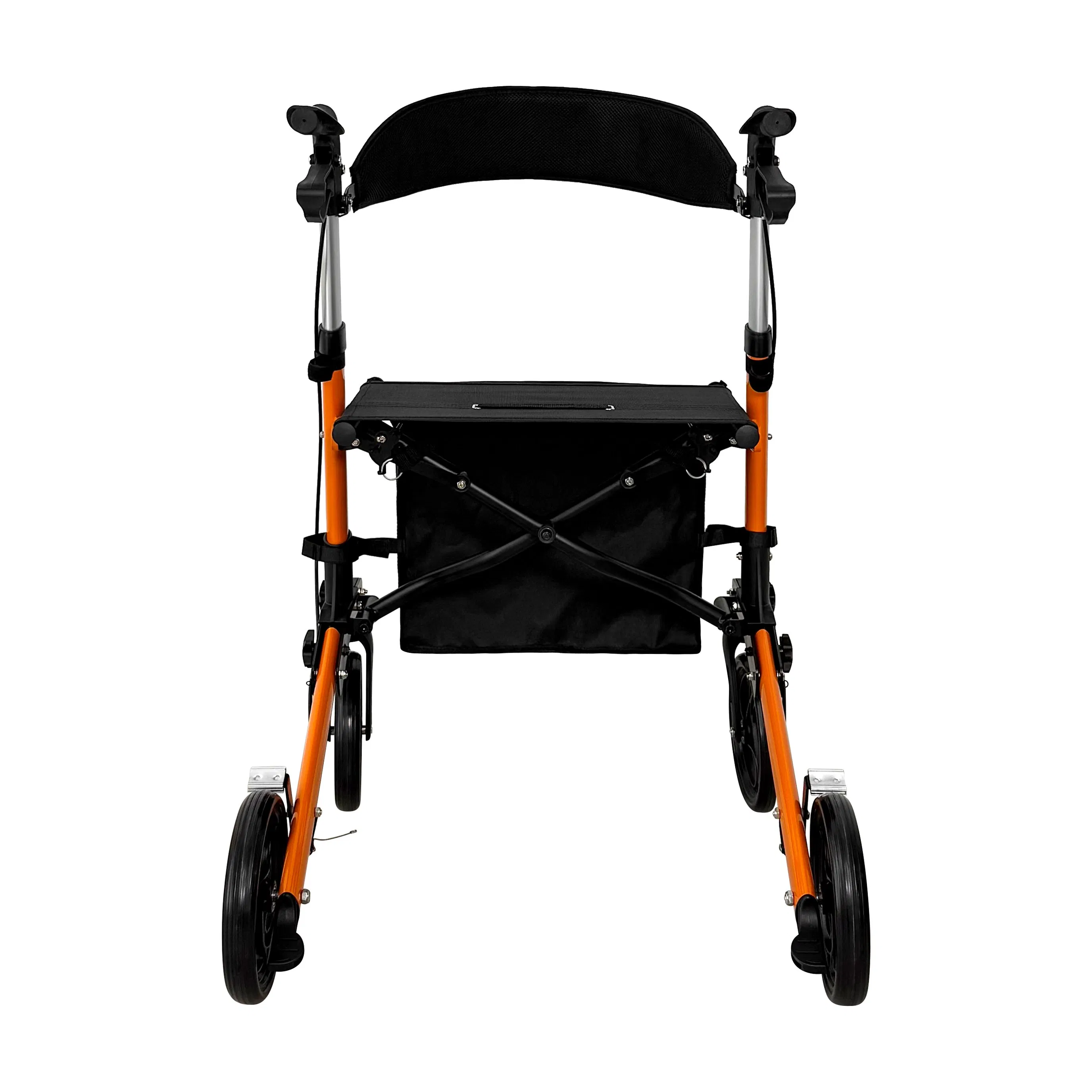 Aluminum Rollator Walker with Seat &amp; Storage Bag - Lightweight Mobility Aid
