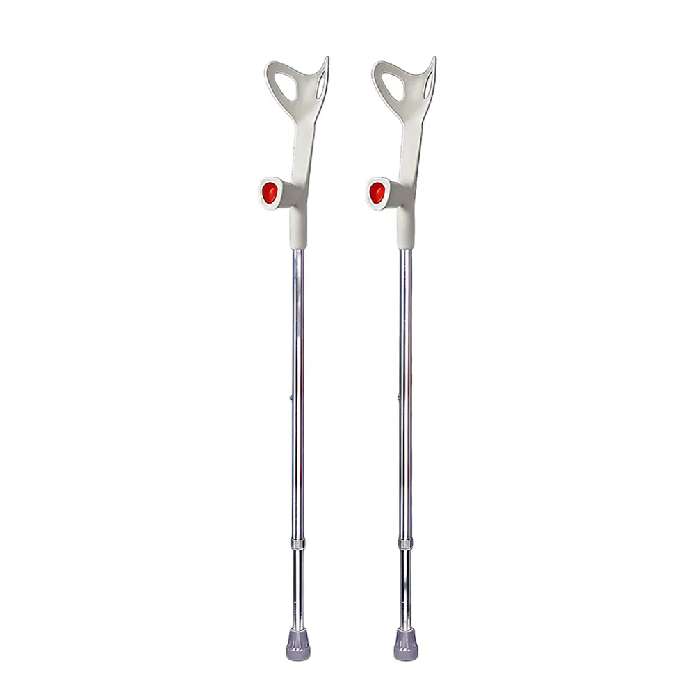 Aluminum and Stainless Steel High Quality Durable Height Adjustable Elbow Crutch Forearm Crutch