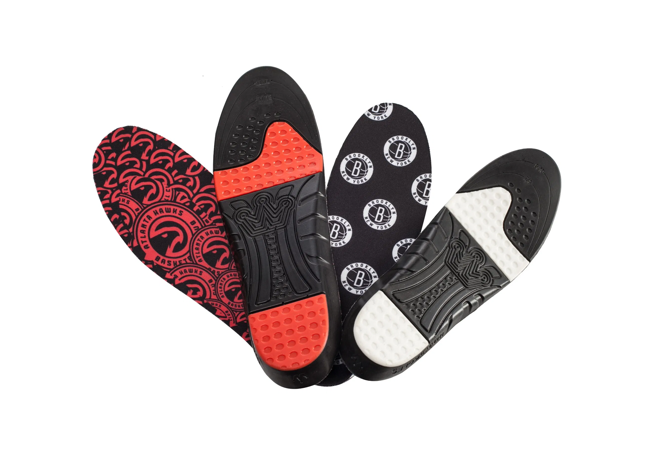 Black and Red Breathable Foam Soft Shock Absorption Insole