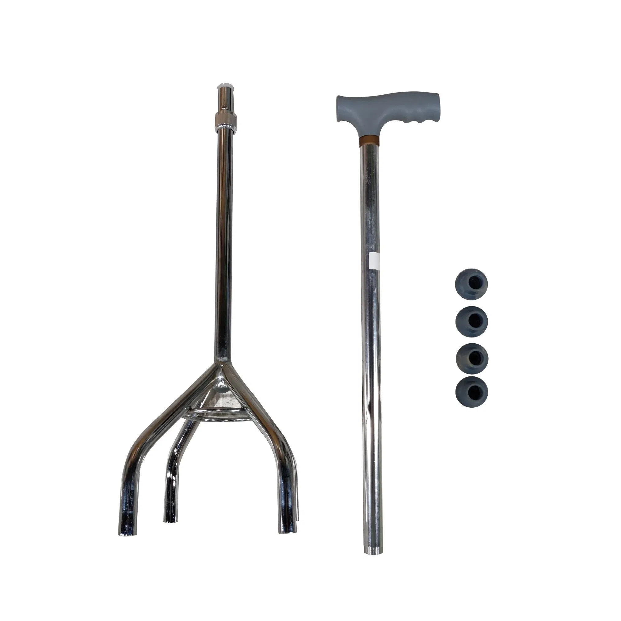 Folding Four Leg Adjustable Walking Stick Walking Cane with Cane Tips, Elder Forearm Crutches for Home Use