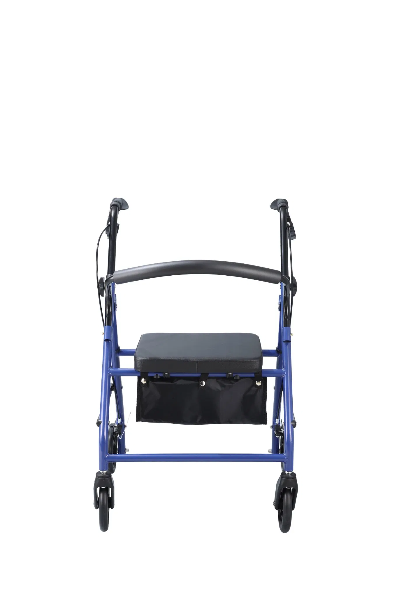 Factory Direct 4-Wheel Rollator Walker with Seat &amp; Storage Bag - Foldable Mobility Aid for Elderly