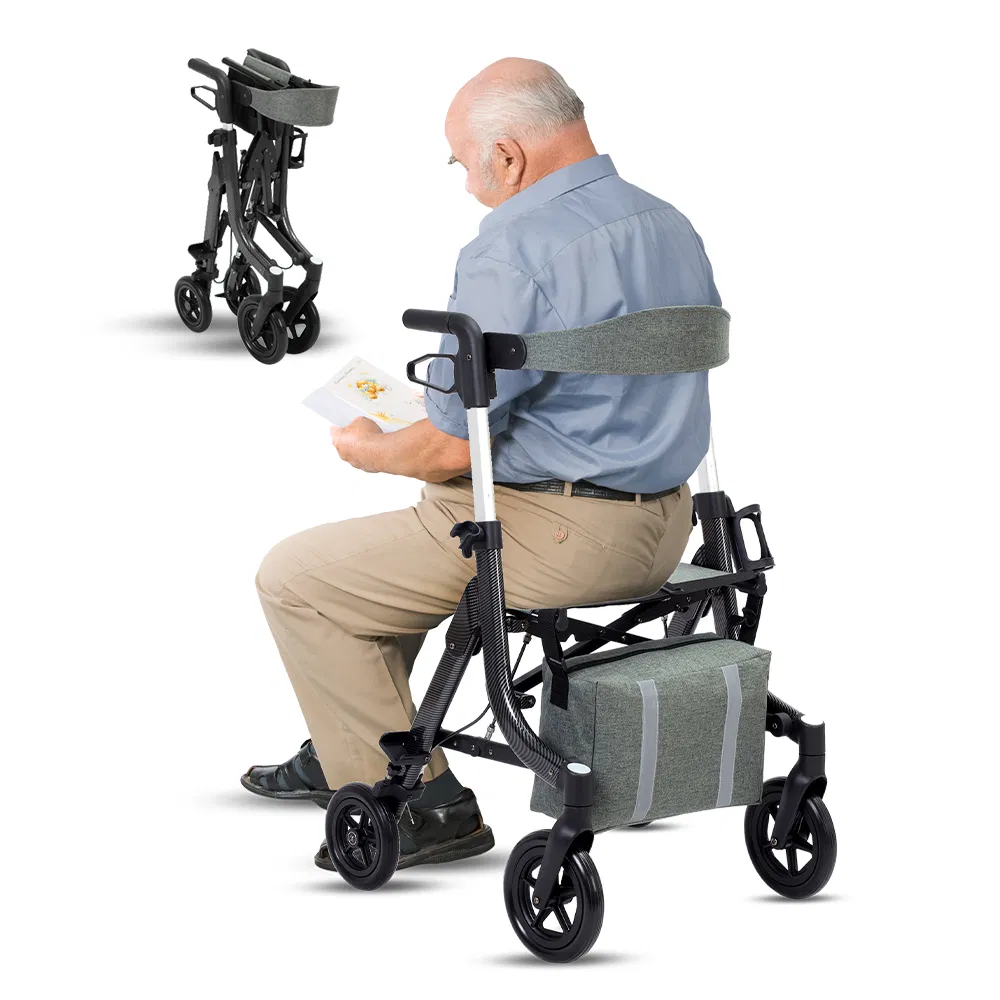 Aluminium Alloy Mobility Walker, Four Wheel Design, Mobility Aids Equipment, Disability Walker