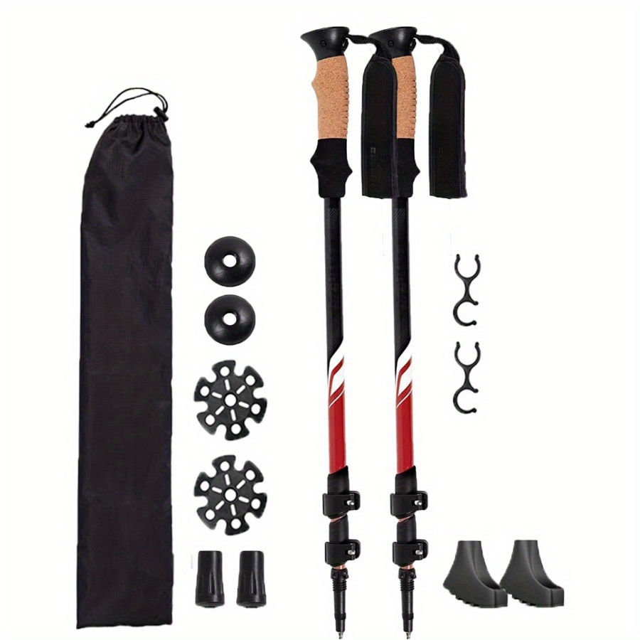 Alpenstock Walking Stick Aluminum Alloy Telescopic Hiking Trekking Pole for Women Men Children