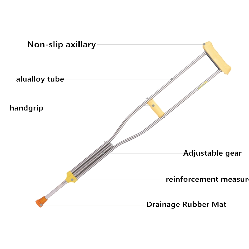 Medical Rehabilitation Device Adult Underarm Adjustable Height Crutches