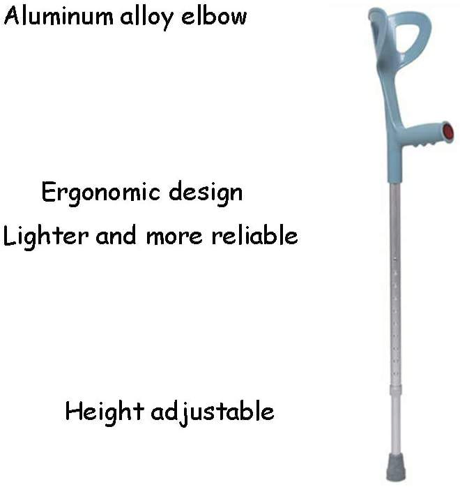 Medical Supplies Aluminum Alloy Adjustable Folding Medical Portable Elbow Forearm Crutch for Disabled People