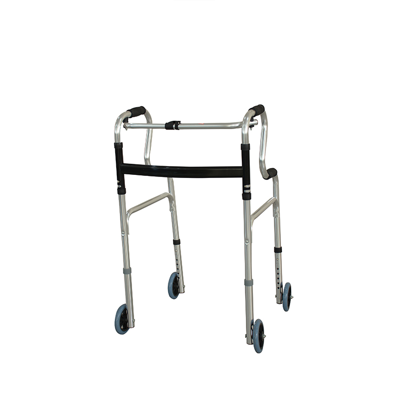 Rollator Walker with Seat &amp; Brakes, Portable Rehabilitation Walking Aid for Home &amp; Hospital