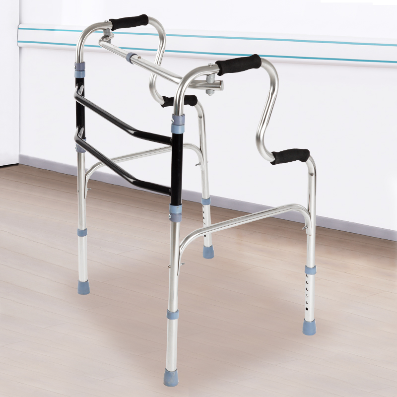 Standard Walker Carrying a Walking Aid