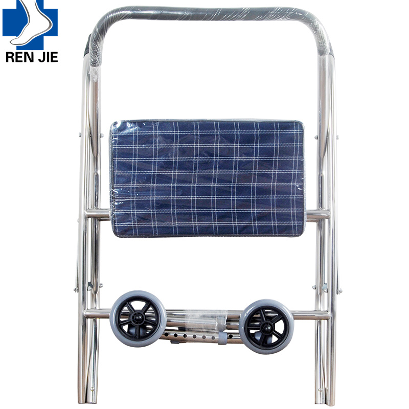Aluminum Mobility Aids Elderly Walker Folding Walker Rollator Medical Wheelchair Supplier Walking Aid