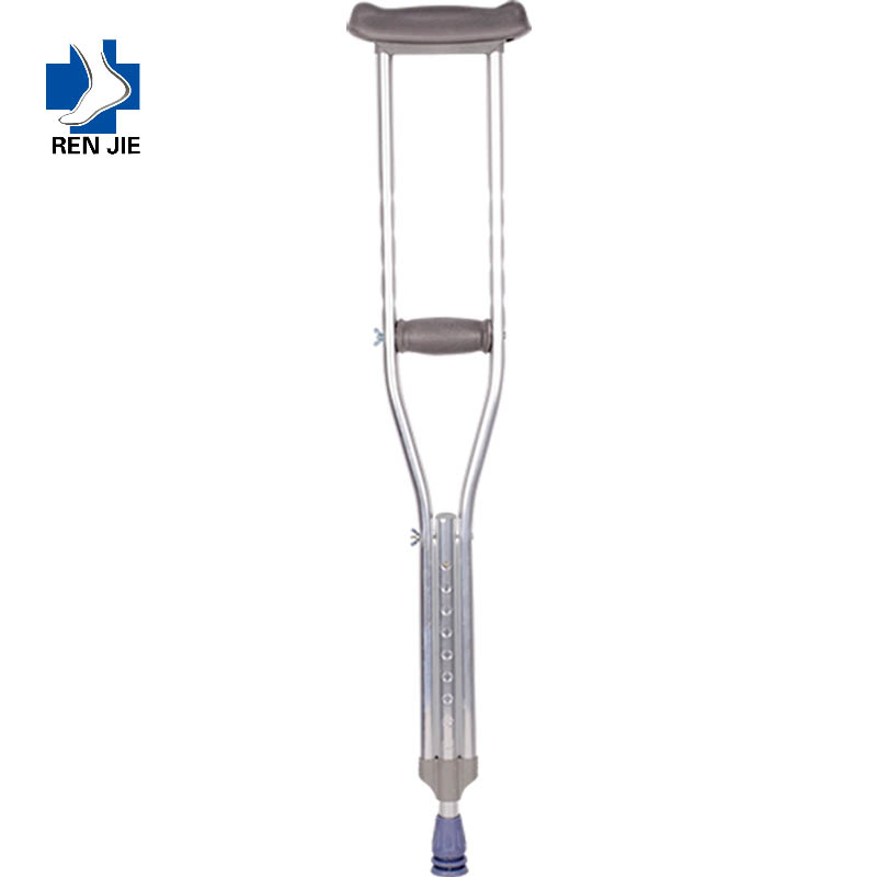 Aluminum Alloy Underarm Crutches Medical Portable Comfortable Adjustable Axillary Walking Aid