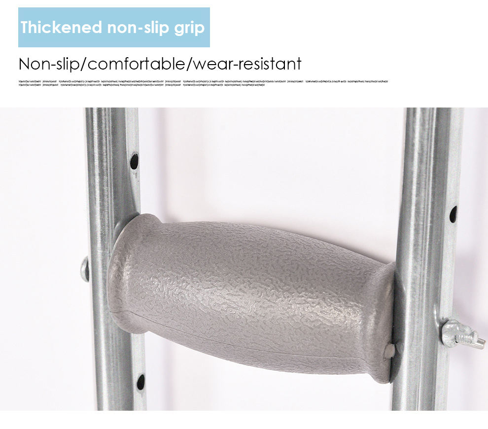 Rehabilitation Therapy Lightweight Comfortable Pad Aluminum Crutches Forearm Walking Cane Height Adjustable Underarm Crutches