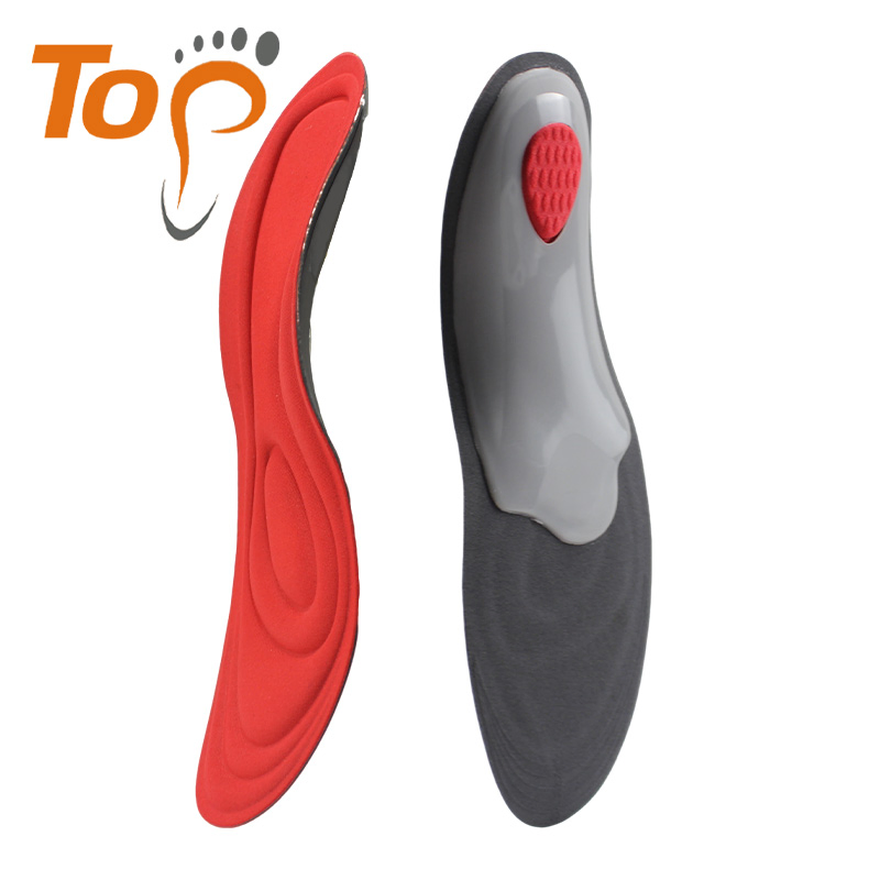 Red Sports Memory Foam Plantar Fasciitis Orthotic Flat Foot Arch Support Insole