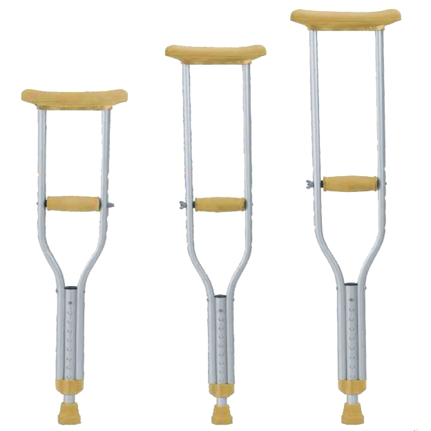 Rollator Walker Underarm Crutch Basic Adjustable Adult Hospital Aluminum Walking Stick