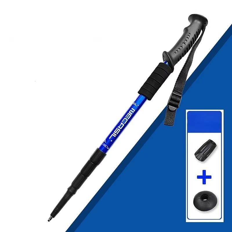 Adjustable Ultralight Trekking Poles Aluminium Alloy Walking Stick Trail Running Hiking Alpenstock Folding Trekking Pole