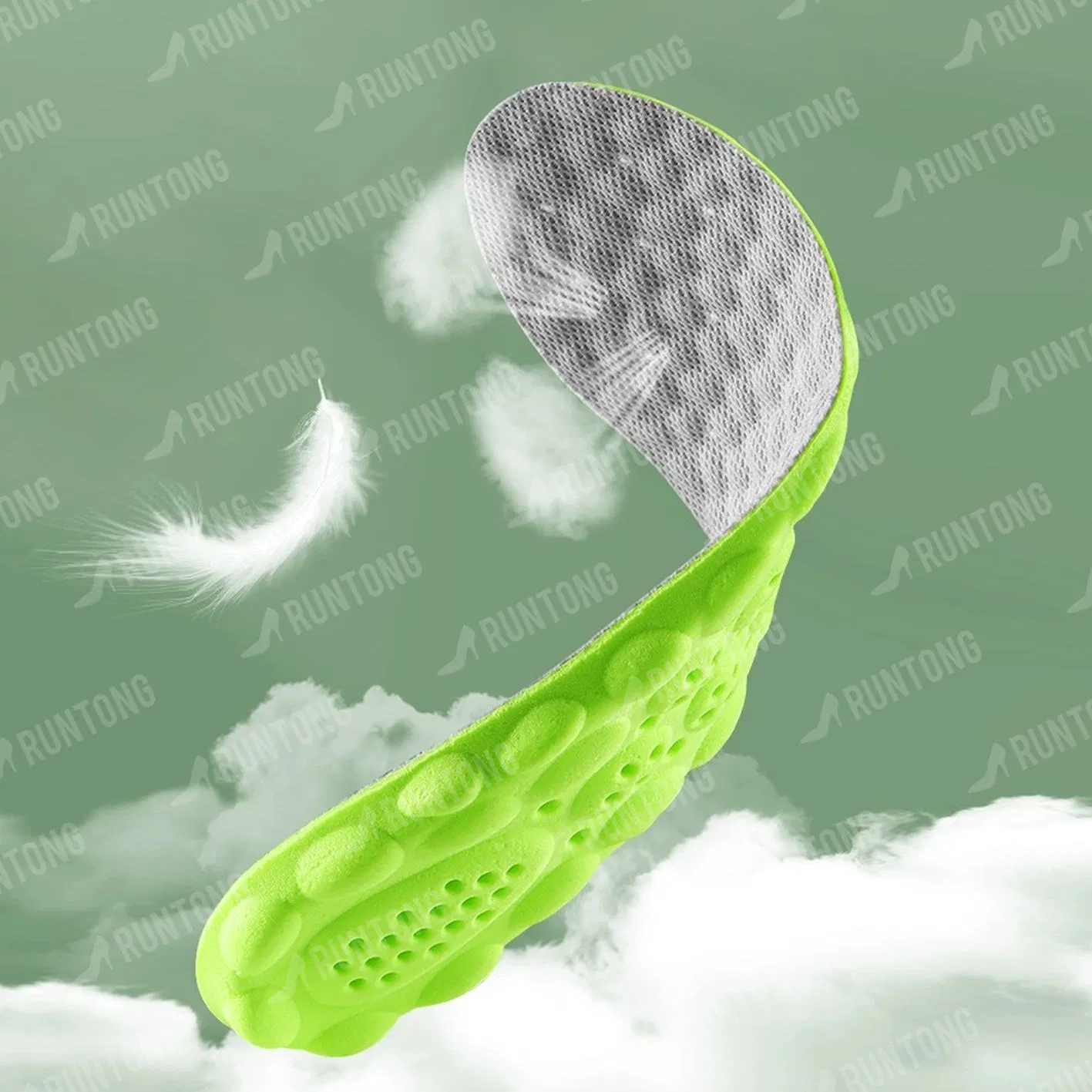 4D Cloud PU Shoe Insert Soft Shock Absorption Comfort Insoles