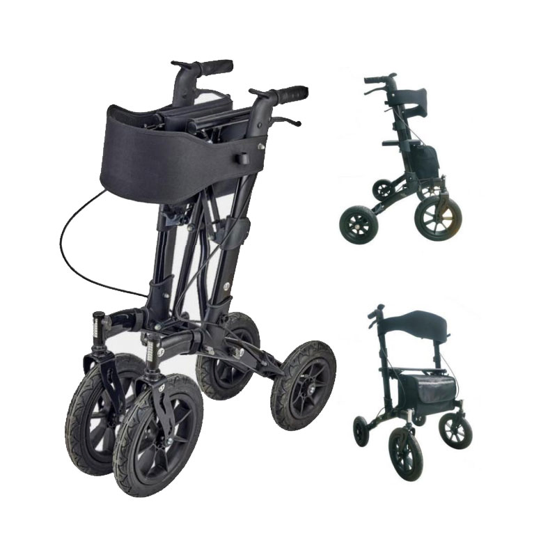 Adjust Handle Height Senior Outdoor Rollator Heavy Duty Walking Aid Cart