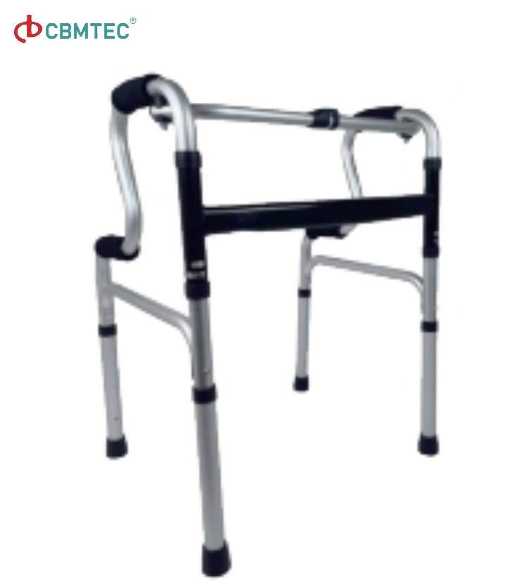 Heavy Duty Adjustable Aluminum Folding Walker for Enhanced Mobility