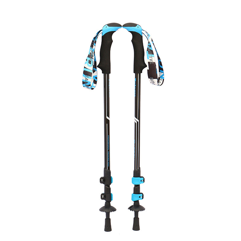 Carbon Fiber Foldable Trekking Pole Nordic Walking Stick-Telescopic Hiking Pole with Flip Lock