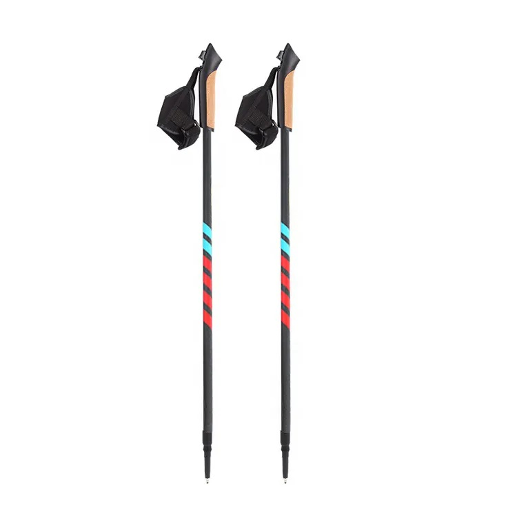 2-Section Alpenstock Nordic Aluminum7075 Telescopic Nordic Walking Stick Trekking Poles