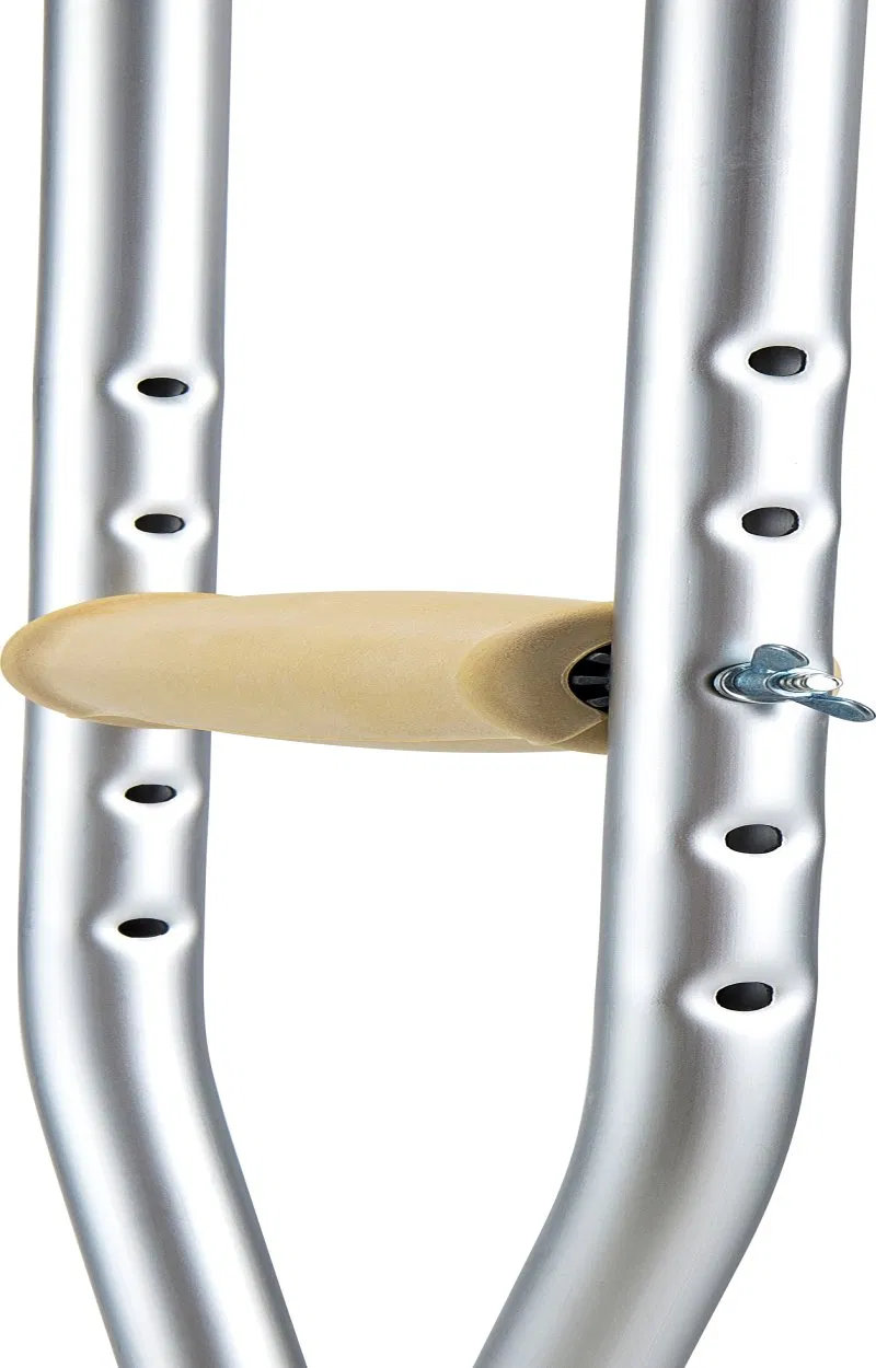 Lightweight Aluminum Underarm Elbow Crutches Adjustable Elderly Underarm Crutches Walking Aids for Disabled