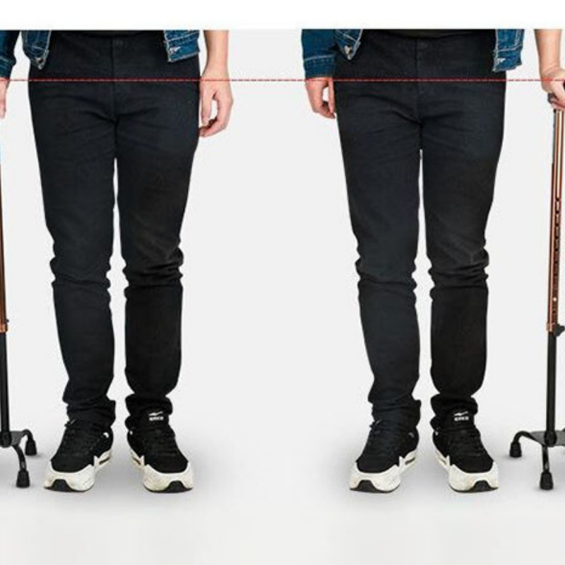 Adjustable Outdoor Aluminum Foldable Elderly Gift Walking Sticks Walking Aid Quad Canes for Men Women