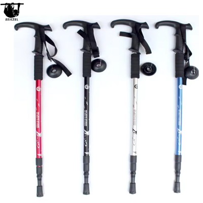 Feistel 6061 Aviation Aluminum Telescoping Hiking Outdoor Portable Nordic Walking Pole Ultralight Trekking Poles