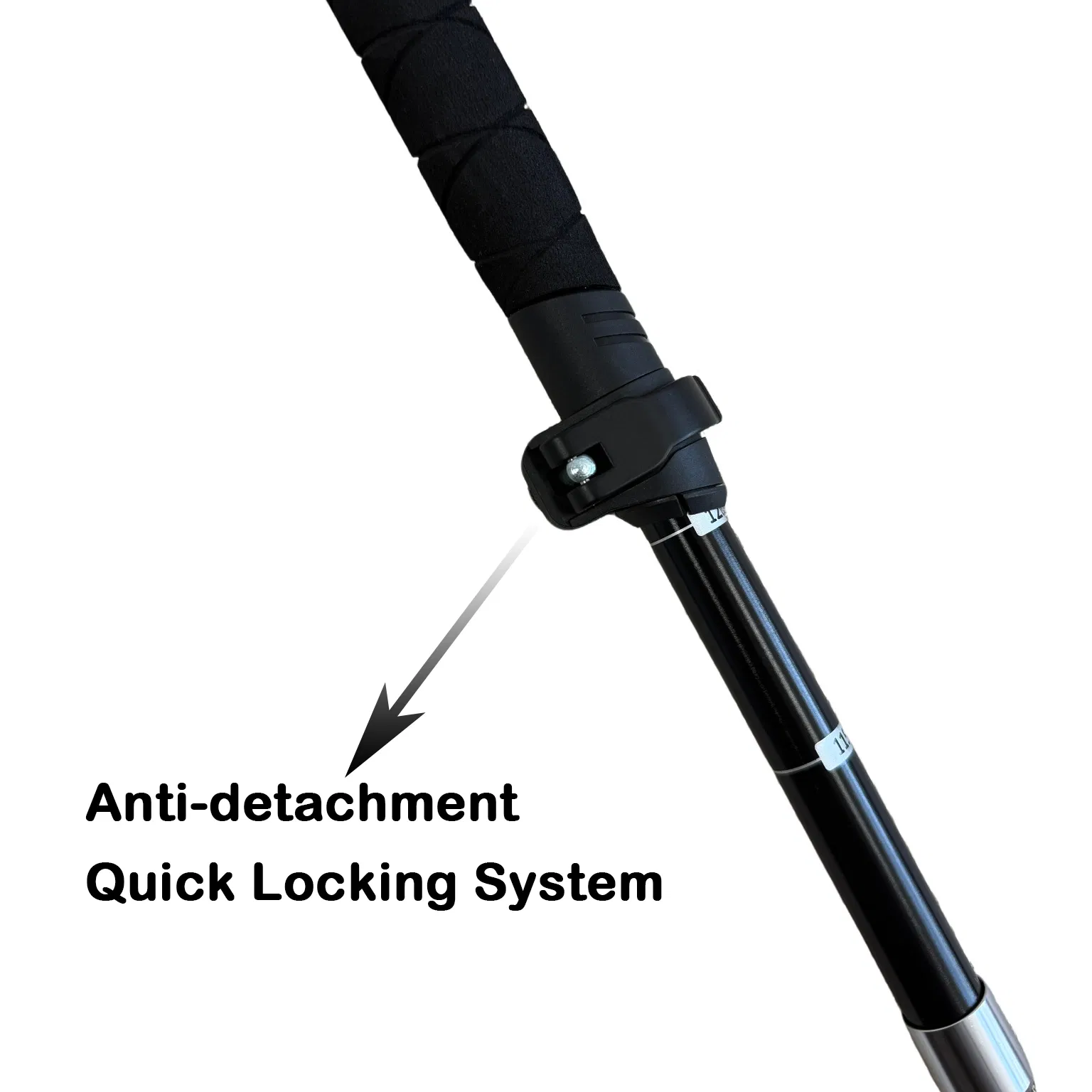 Tungsten Steel Tip Hiking Sticks Ultra-Light Telescopic Folding Non-Slip Adjustable Trekking Pole