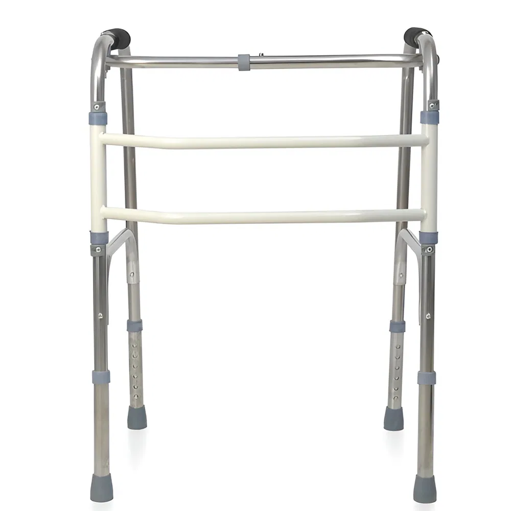 Manufacturer Sale Price Hot Medical Lightweight Portable Mobility Fold Foldable Folding Stainless Steel Walking Aids Walker for Patient Disabled Elderly