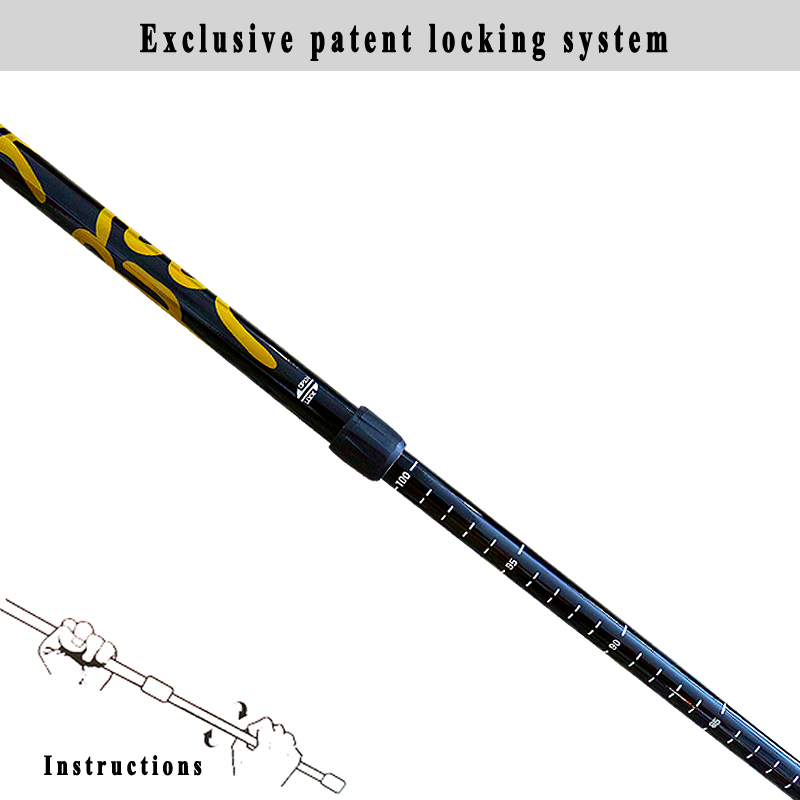 Fashionable Carbon Fiber Telescopic Walking Hiking Trekking Poles