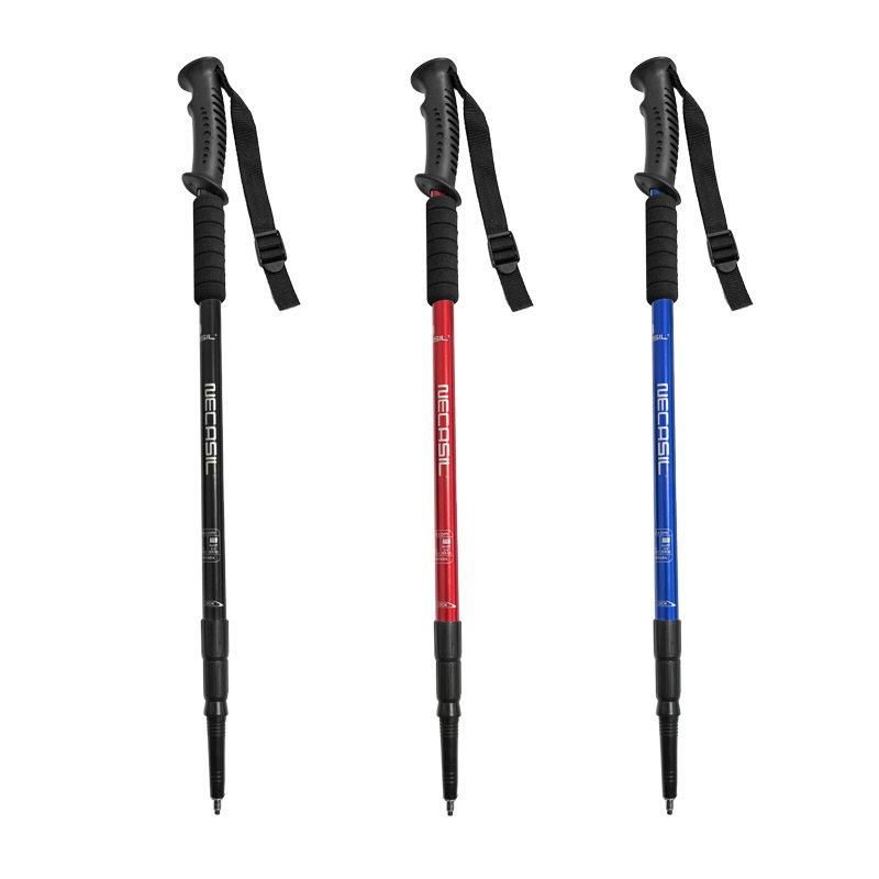 Aluminum Alloy Outdoor Walking Stick Mountain Climbing Adjustable Telescopic Hiking Trekking Poles
