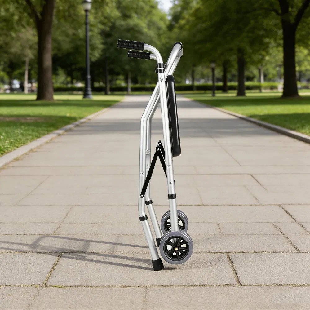 Dl-7011e Height Adjustable Heavy Duty Medical Aid for Disabled Seniors Mobility Walking Aluminum Rollator Walker