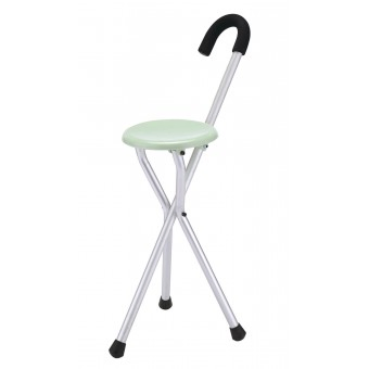 Quad Cane Four Leg Base Provides Extra Stability for Elderly and Disabled