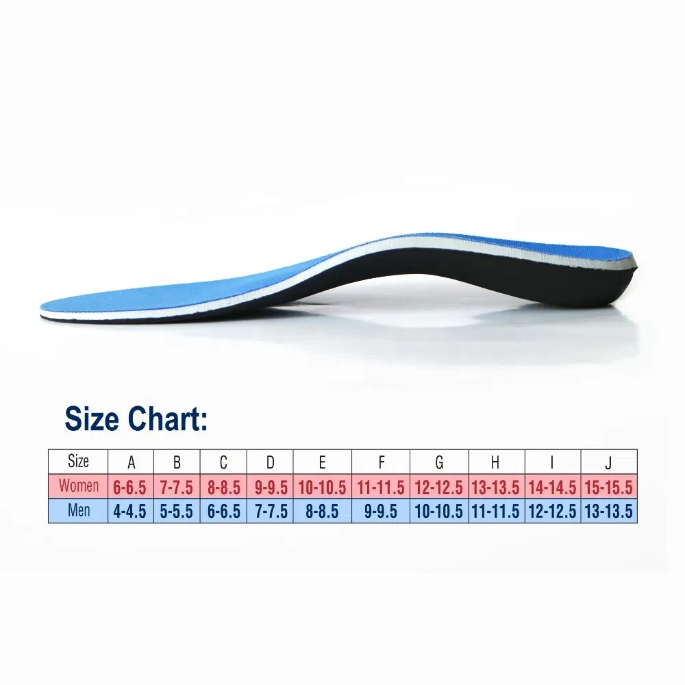 Plantar Fasciitis Flat Feet Insoles Arch Supports Orthotics Insoles