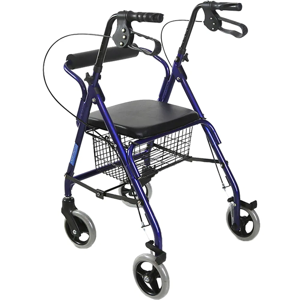 Hot Sale Rehabilitation Aluminum Rollator Walker with Seats