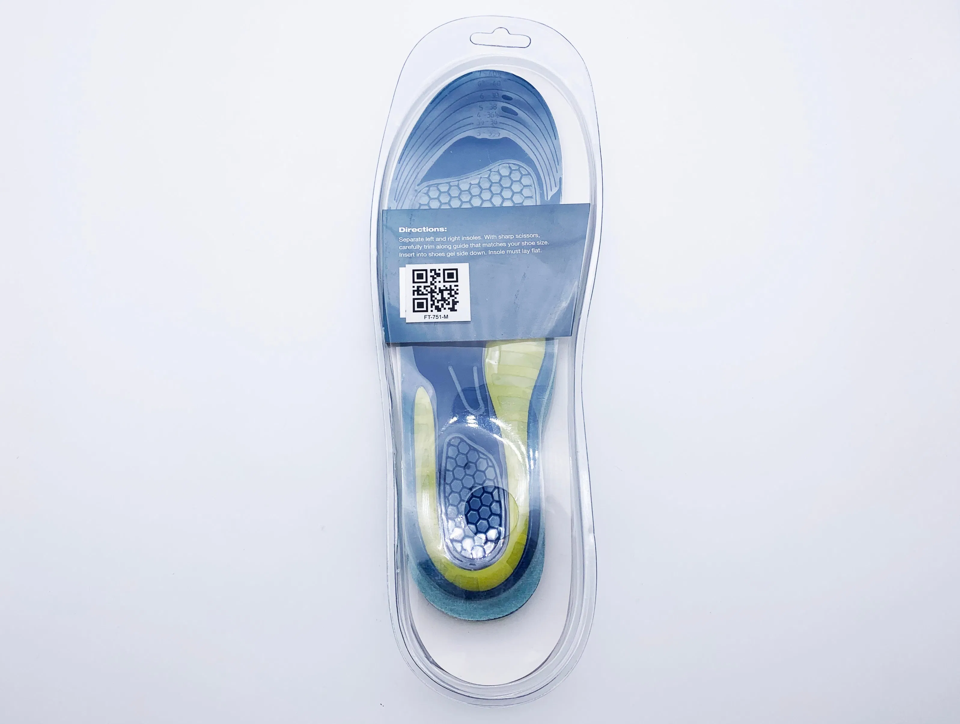 Foot Care Dual Gel Insoles Premium Comfort Absorption Shock