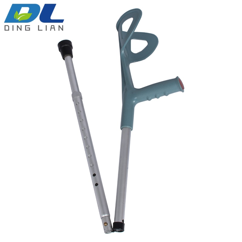 ISO 13485: 2016 Certification Portable Durable Telescoping Aluminum Forearm Crutch Ergonomic Walking Aid Suitable for Men, Women, and All Ages