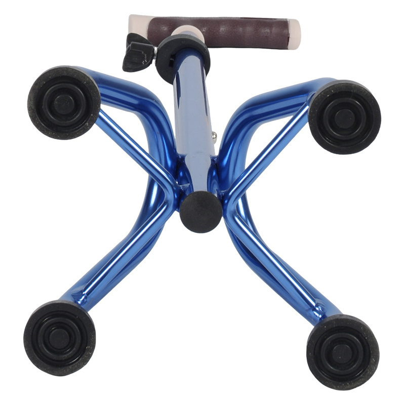 Dinglian Dl-5041 Four-Legged Cane Crutch Lightweight Aluminum Walking Stick Non-Slip Medical Walking Aid