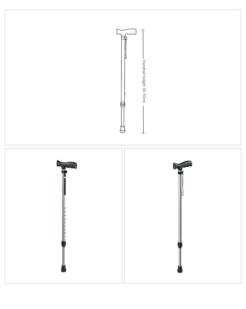 Adjustable Walking Cane Foldable for Elderly Rehabilitation Therapy Supplies Aluminum