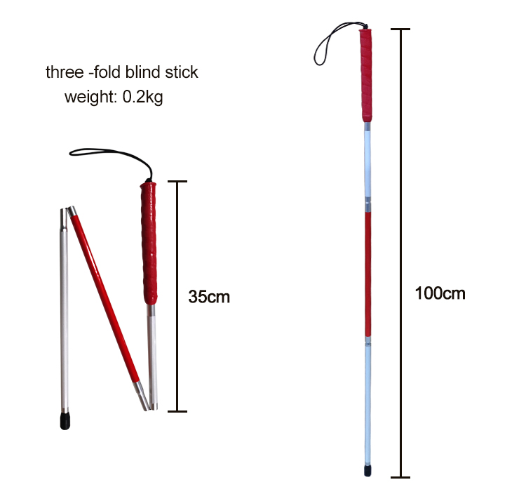 Sht Hot Sale Folding Walking Good Quality Blind Cane Guide Stick for Blind People
