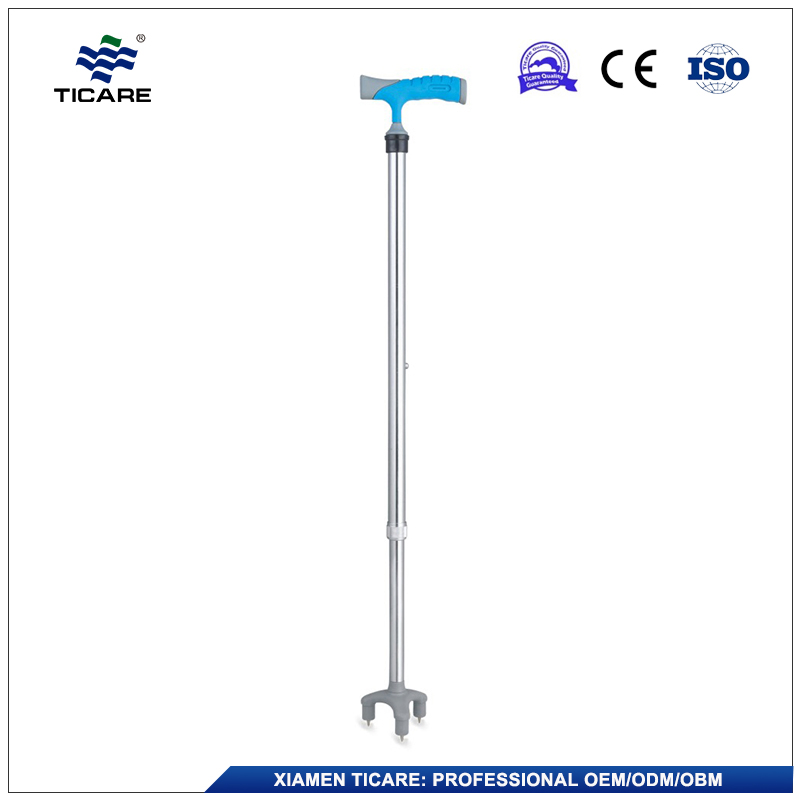 Walking Stability Narrow Sword Quad Base Walking Stick Cane for Outdoor