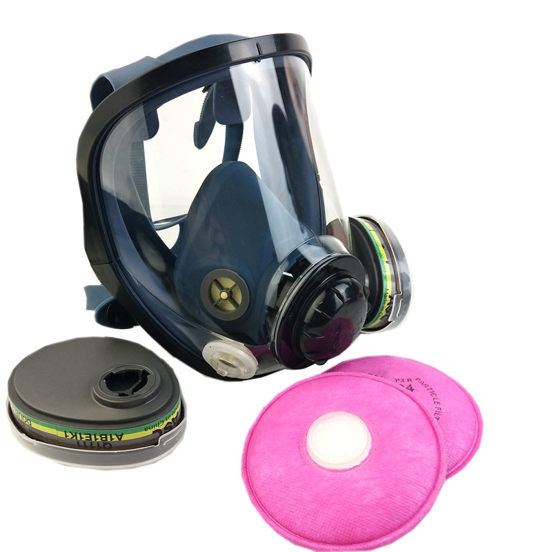 New Type 2022 Abek1p3r Double Filtering Heavy Duty Silicone Safety Full Face Mask