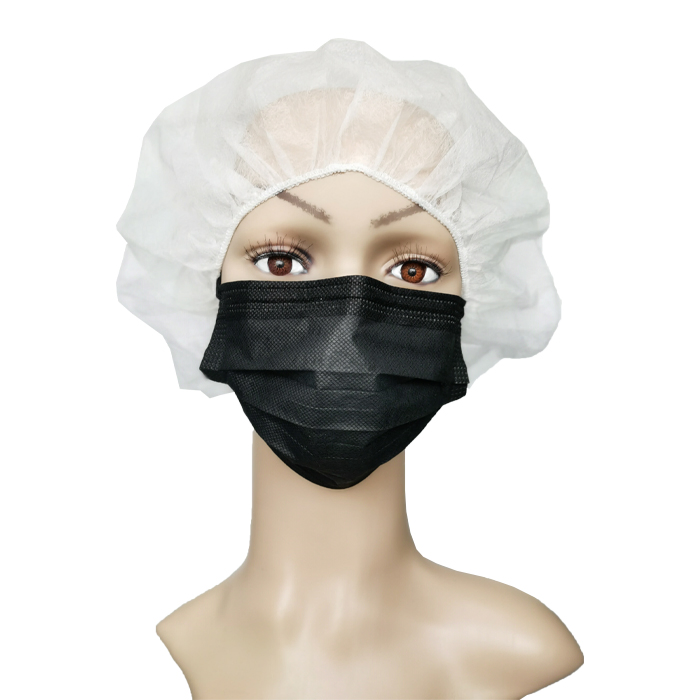 CE Breathable Disposable 3 Ply Non Woven Medical Earloop Adult Civil Protective Surgical Black Face Mask