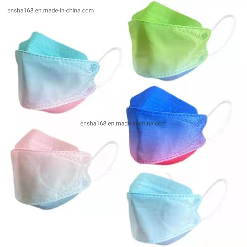 4 Layers Kf94 Face Mask Disposable Fish Shape Protective Masks Face Kf94