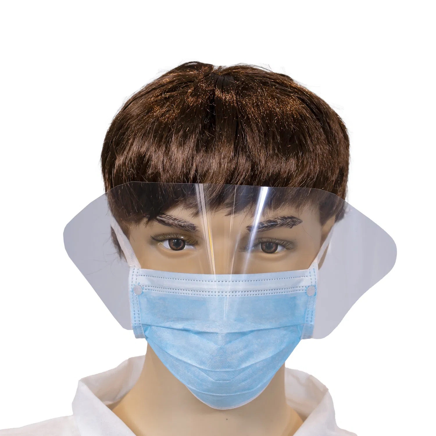 Tie-on Surgical Masks with Anti-Fog Face Shield Visor